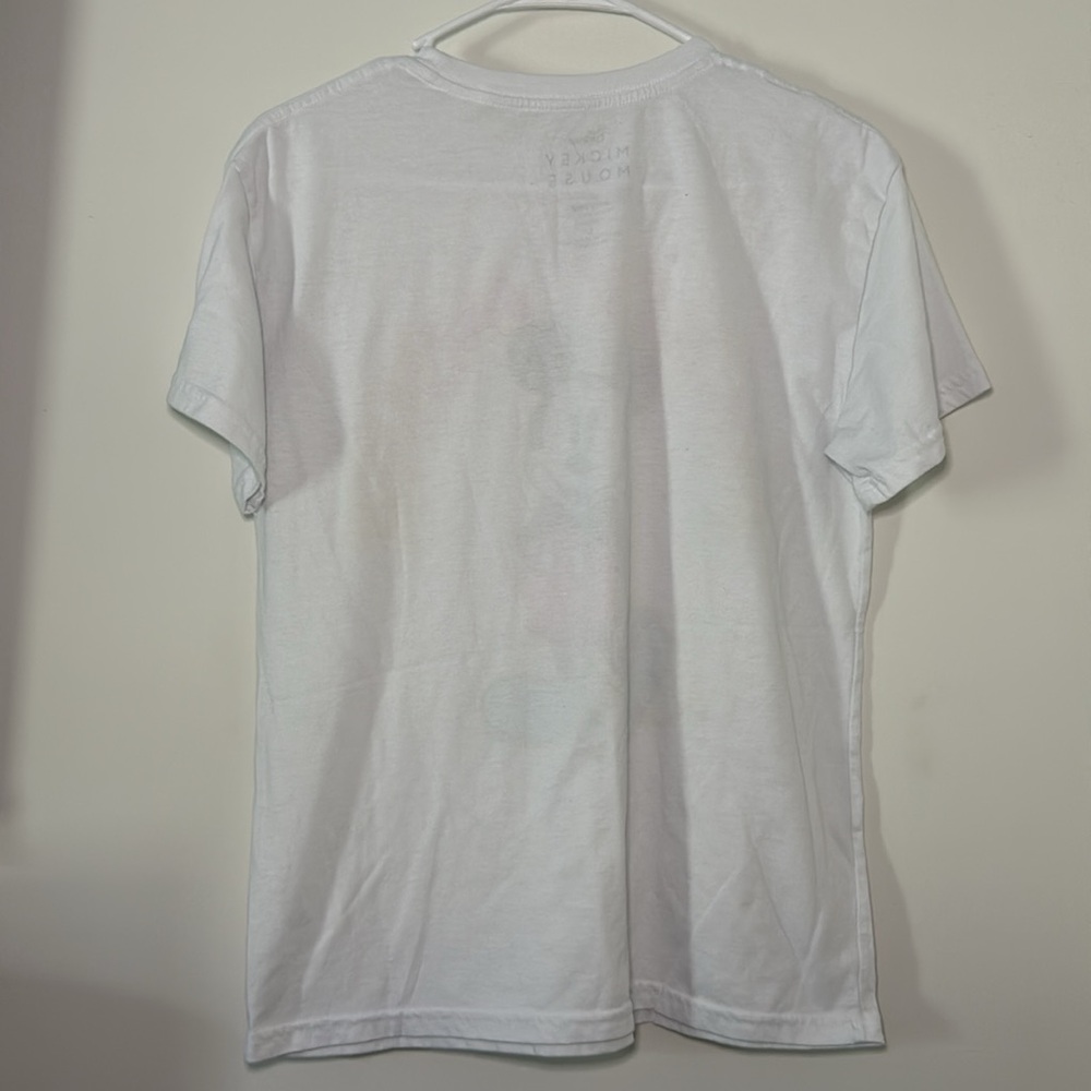 Disney Womens Mickey Mouse White Short Sleeve T Shirt Size Large - Picture 3 of 6
